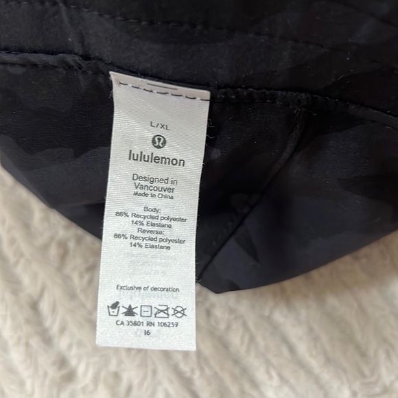 Lululemon Both Ways Reversible Bucket Hat - Black & Camo Deep Coal Multi, EUC - Picture 3 of 16